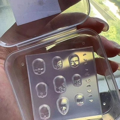 Doll Face Nail Art Silicone Mold For Women Girls Nail Accessories Making Mould