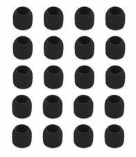 Zotech 20 Pcs Small Silicone Replacement Ear Buds Tips Black 