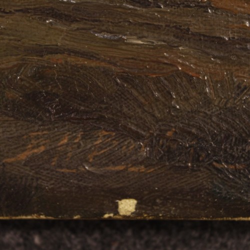 Dipinto quadro paesaggio firmato olio tela olandese stile antico impressionista - Foto 10 di 12