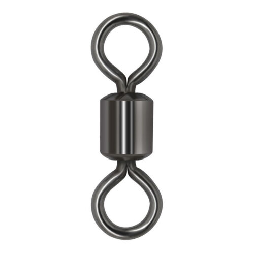 25/100pcs Rolling Barrel Fishing Swivels 18-1258LB Heavy Duty Black Nickel - Picture 1 of 24