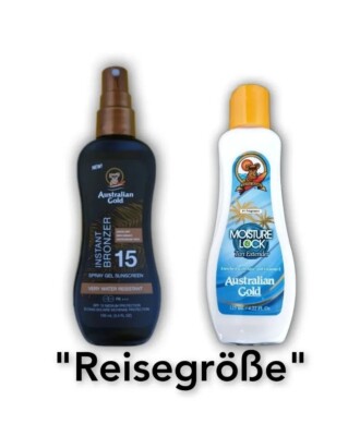 Australian Gold/SPF 15 Spray Gel with Bronzer+Aftersun ''Set'' 225ml/Sonnenschutz 