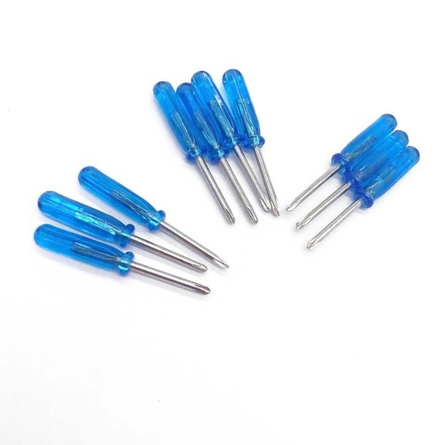 10pcs 45mmx2mm Mini Slotted Phillips Screwdrivers Set Blue Repair Tools kit open - Picture 6 of 7