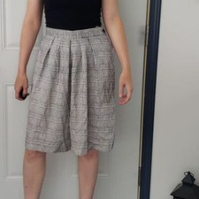 80s Deadstock Black and White Plaid Rayon Shorts