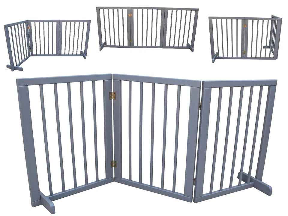 Absperrgitter Treppenschutzgitter Türschutzgitter Hundegitter 150cm massiv 3E - Bild 2 von 4