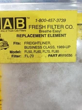 CAB FRESH Cabin Filter R19535 Freightliner 1989-UP / 19535