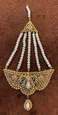 Head Jewlery Jhoomar/Passa with Pearls Big Jhumar Tikka Bridal Jewlery