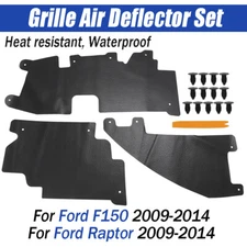 For 09-14 Ford F150 & Raptor 3 Pc Radiator Grille Air Deflector Set w/ Fasteners