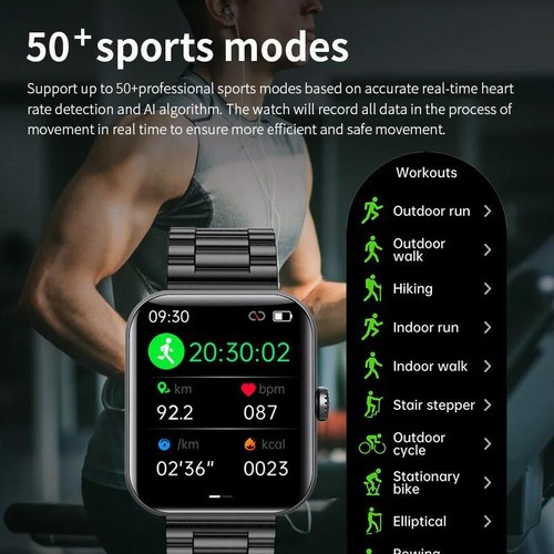 2024 Best Trendy Smartwatch Hilipert Trackpro 2.0 Watch Smart Libiyi Sherum Gift - Photo 5 sur 29