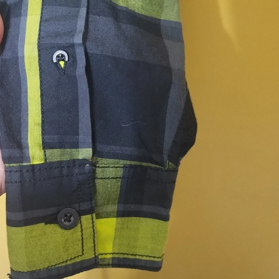 Мальчики Hawk длинным рукавом на пуговицах клетку хлопковая смесь рубашка YXL - Изображение 2 из 4