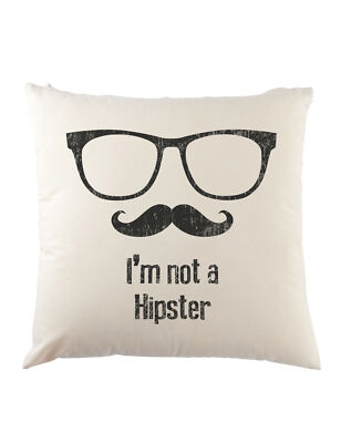 I'M Not A Hipster Dekokissen Fun Nerd Beard Computer Scientist Admin Coder