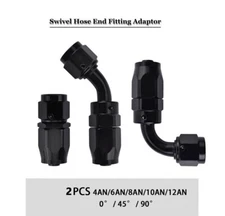 2PCS AN4 AN6 AN8 AN10 AN12 Swivel Hose End Fitting Adapter for CPE Oil Fuel Line