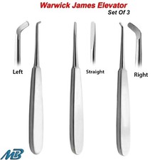 Dental Warwick James Surgical Tooth Extraction Loosening Elevators Set Of 3 CE