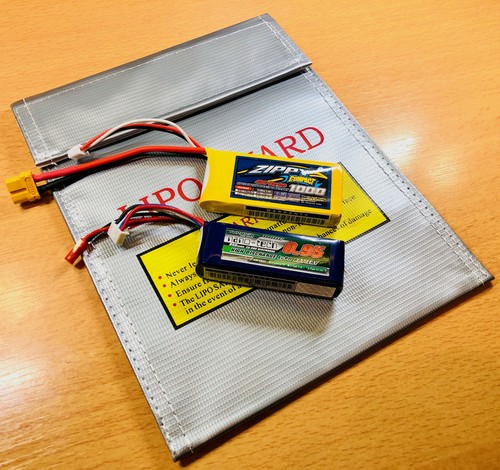 VAPEX LiPo Ladetasche Größe D - Brandsicher 215x64x50mm