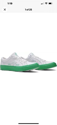 Converse Golf Le Fleur x One Star Ox 'Kelly Green'' White Leather & Green Stitch