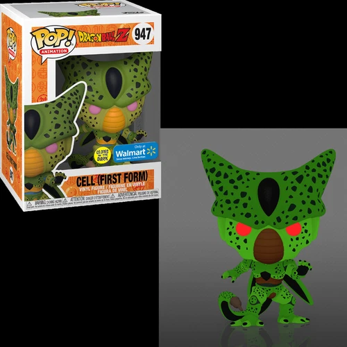 Funko Pop CELL FIRST FORM GLOW IN THE DARK Walmart Exclusive DRAGON BALL 947 NEW