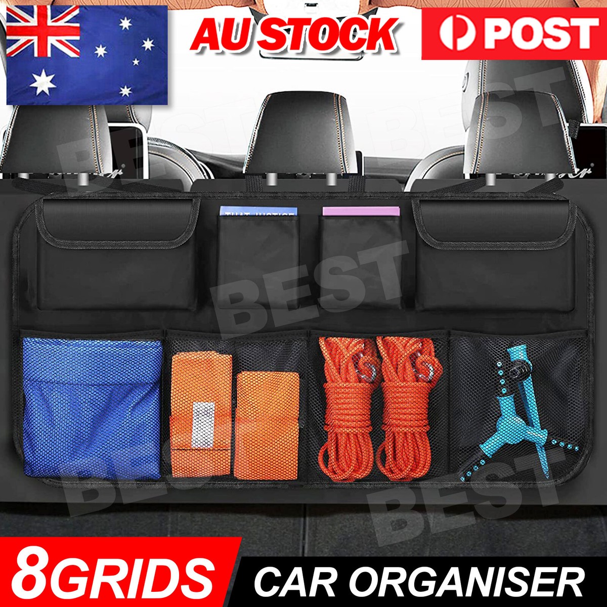 Car Back Seat Organiser Hanging Pouch Bag Box SUV Trunk Boot