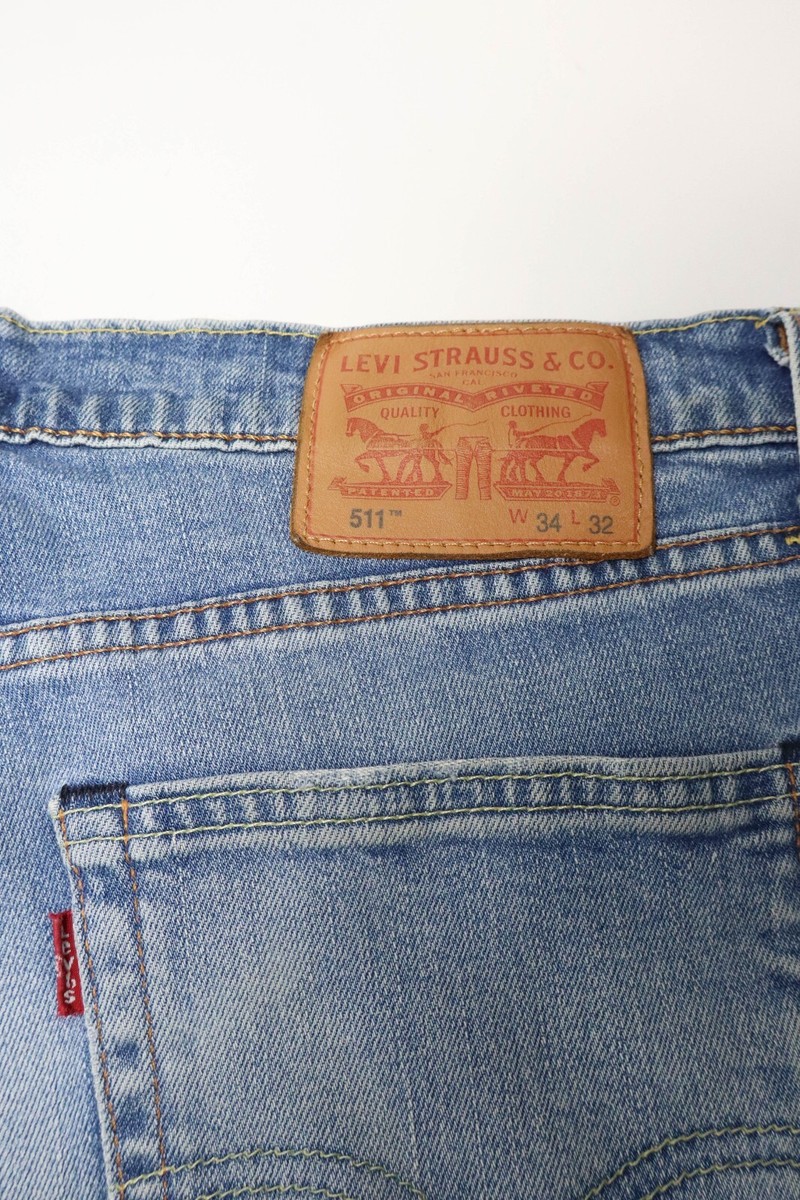 LEVI's 511 Jeans Men's W34/L32 Slim Fit Stretch Zip Fly