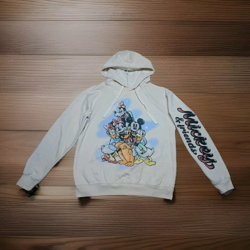 Disney & Friends Airbrush Hoodie Sz M Mickey Miney Goofy Pluto Donald Daisy