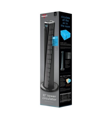 VORNADO V-FLOW AIR CIRCULATOR TOWER FAN W/REMOTE CONTROL, BLACK BRAND NEW!