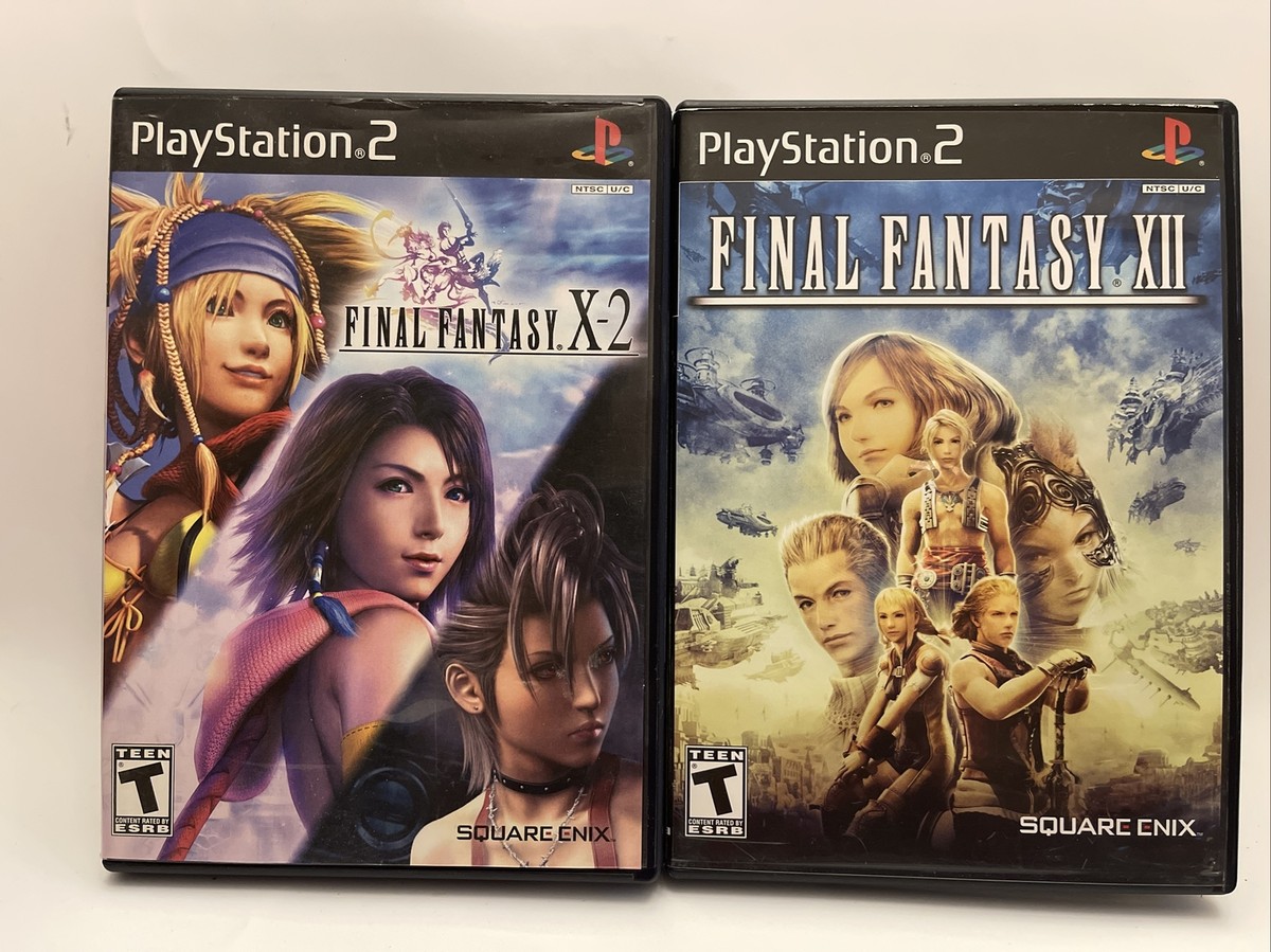 Lot Final Fantasy X2 and XII Sony PlayStation 2 PS2 2003 Tested 