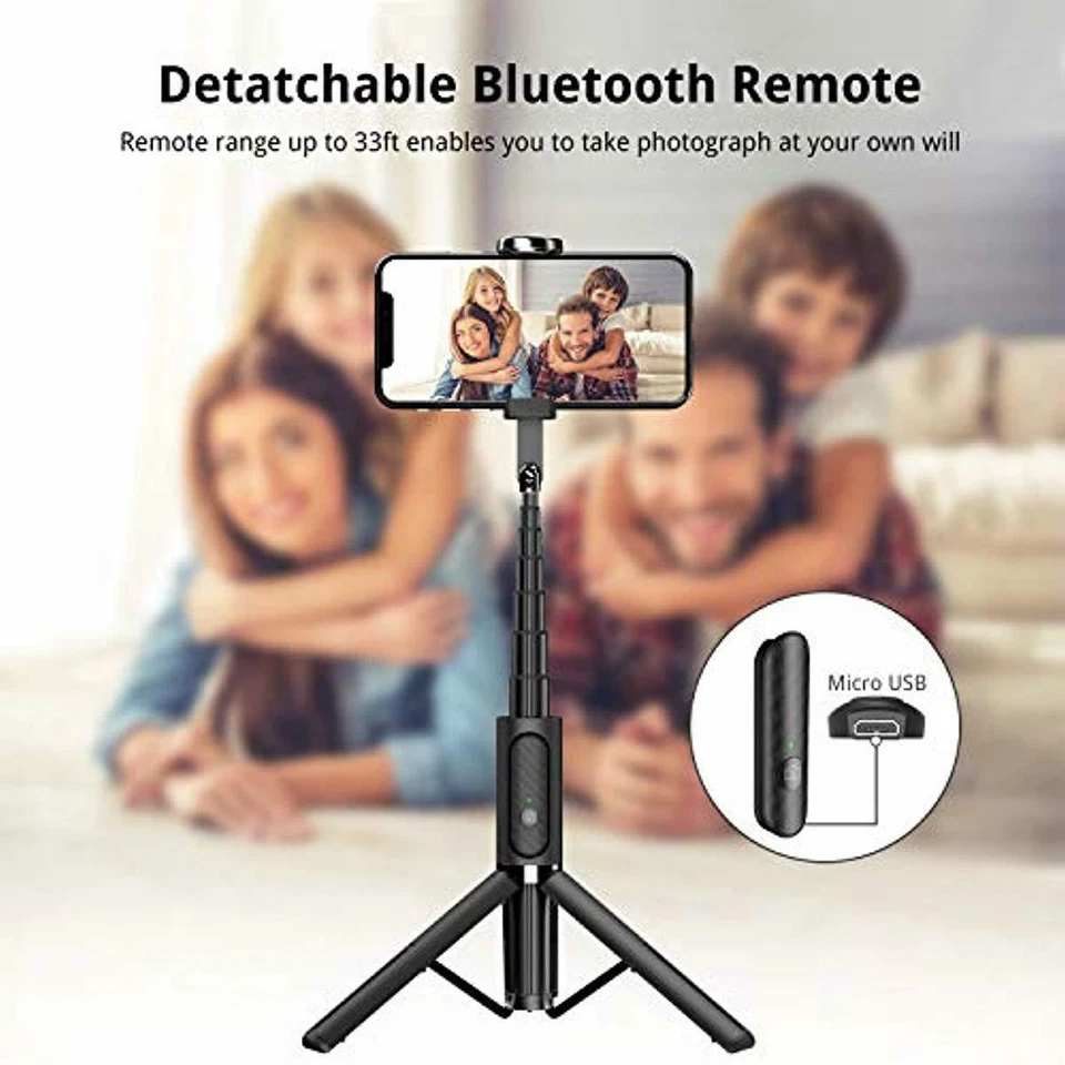 ATUMTEK Bluetooth Selfie Stick Tripod, Mini Extendable 3 in 1 Aluminum Selfie St - Image 4 of 4
