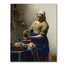 Stampa su Tela “La Lattaia” di Vermeer  |Q1048| Quadro Classico da Parete