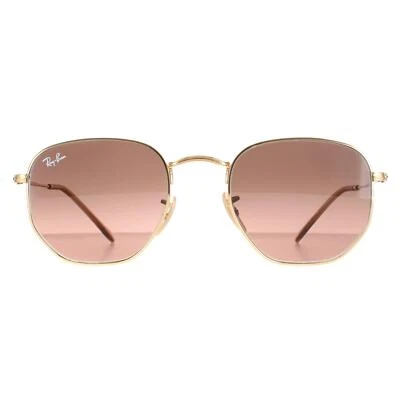 Ray-Ban Sonnenbrille Hexagonal RB3548N 912443 Poliertes Gold Braun Verlauf - Bild 1 von 4