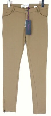 PEPE JEANS Roy Pantalon Femme Marron Taille S Coupe Skinny Fermeture Éclair - Photo 1/4