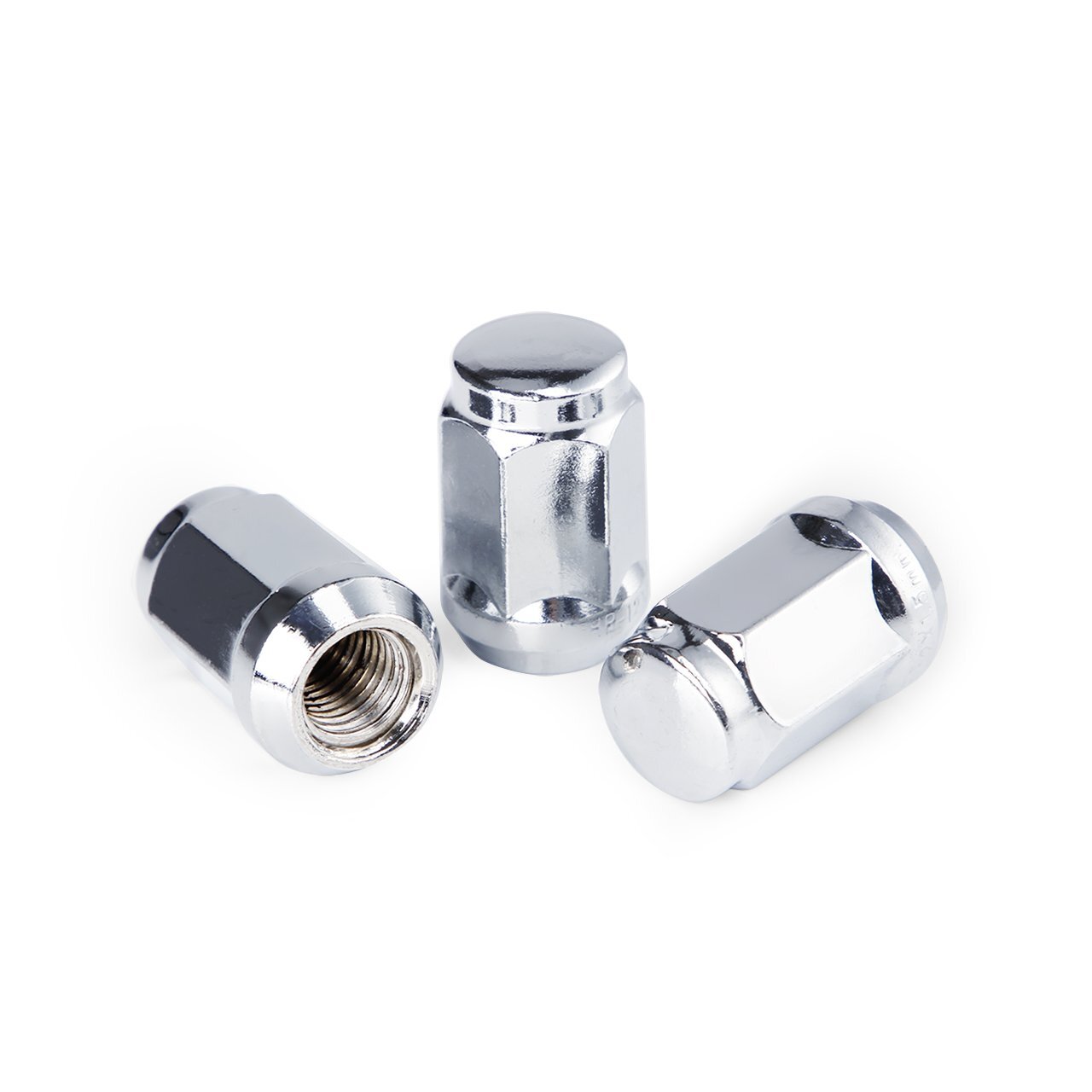 Set 20 Lug Nuts 12x1.5 Chrome Closed End Bulge Acorn Wheel Lug Nut Alloy Steel