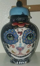 Custom DAY of the DEAD SMALL Pet urn Cat urn dog ashes PETS Cats DOD jar muertes