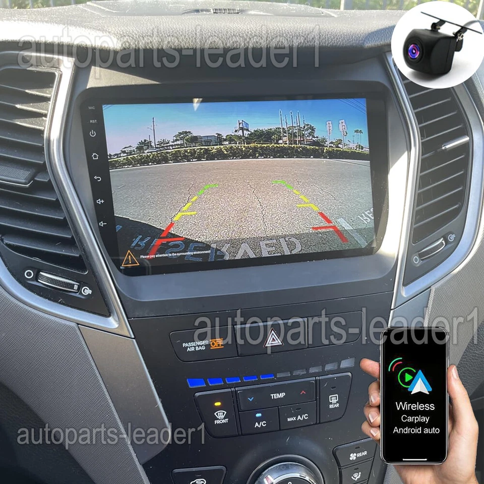 CARPLAY CAR RADIO GPS STEREO NAVI FM FOR HYUNDAI SANTA FE SPORT IX45 2013-2018 - Image 3 of 4