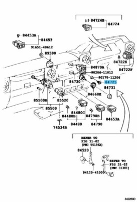 TOYOTA LAND CRUISER 98-02 LX470 Genuine Differential Lock Switch
