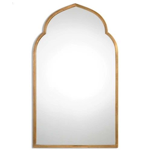 Kenitra Wall Vanity Mirror Antique Gold Arch Mirror Forged Metal Uttermost 12907 - Picture 1 of 9