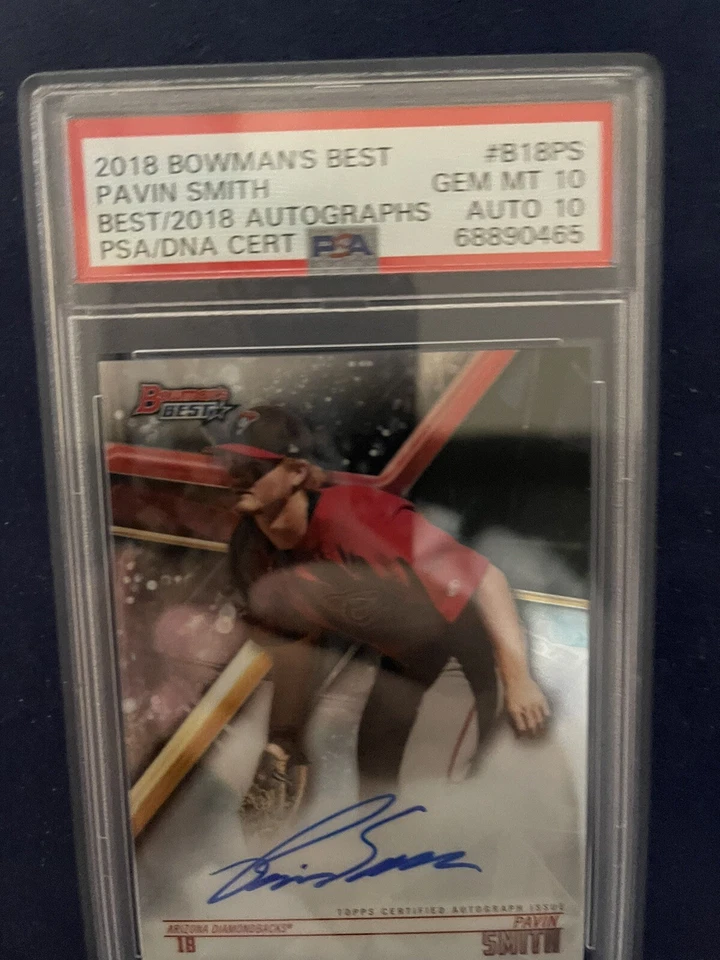 Pavin Smith 2018 Bowman’s Best Autographs PSA/DNA 10 - Image 2 of 4