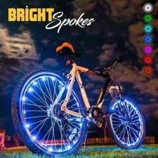 Lot of 40 LED 18 Mode Bike Wheel USB Rechargeable 7-Color Lights in a Gift Box