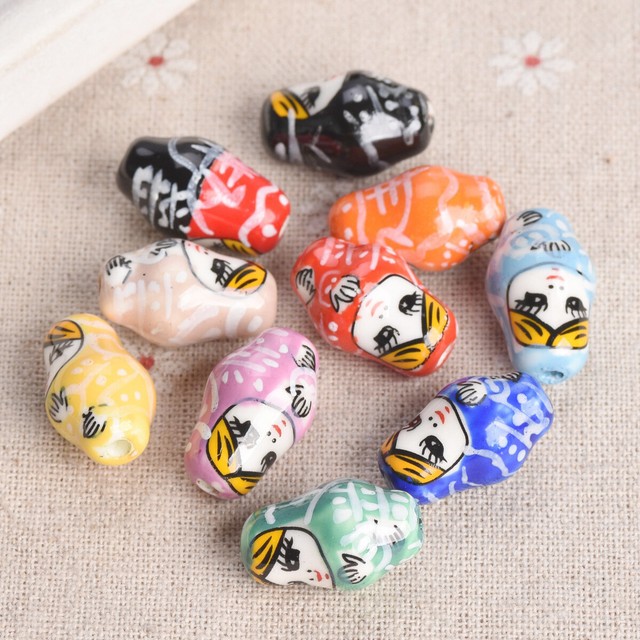 5pcs 22x13mm Oval Doll Shape Ceramic Porcelain Loose Beads for Jewelry Making 5pcs 22x13mm Oval Doll Shape Ceramic Porcelain Loose Beads for Jewelry Making