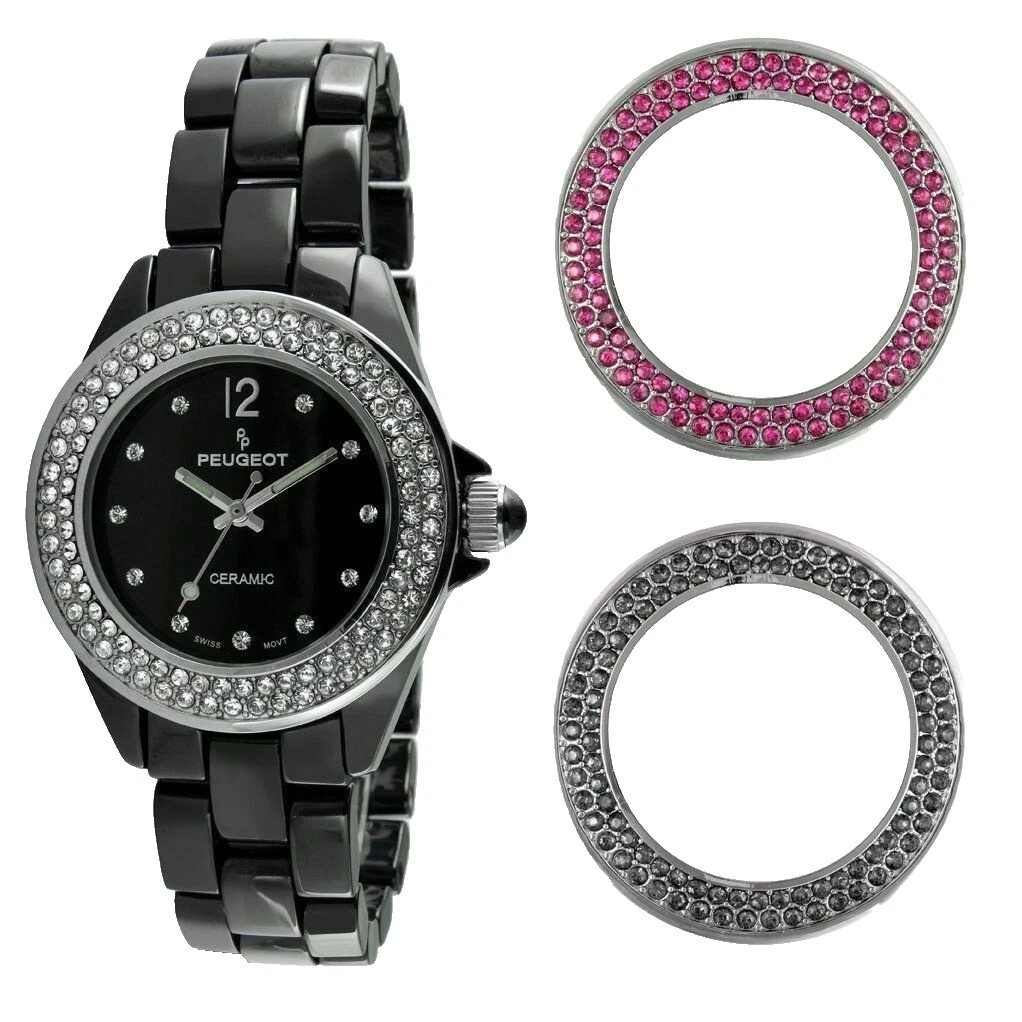 Часы наручные Peugeot кварцевые с керамическим корпусом