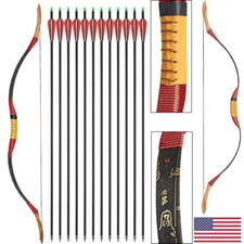 Traditional Recurve Bow 15-50LBS Handmade Mongolian Horsebow Archery Hunting