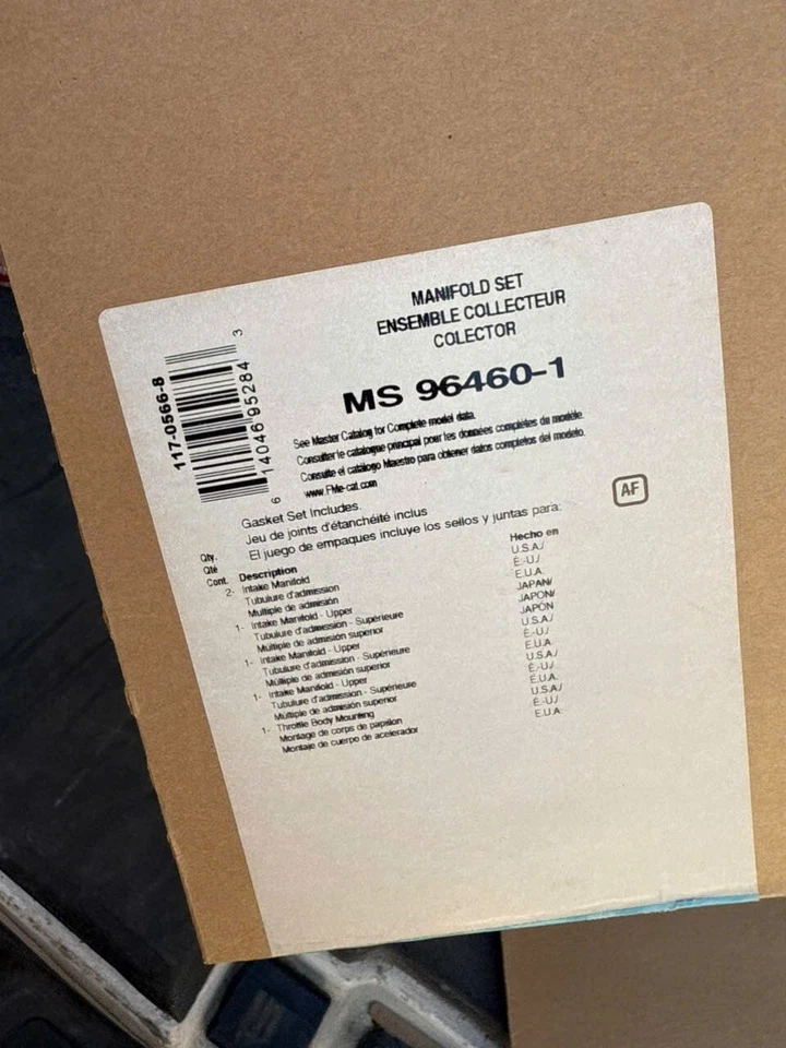 Комплект прокладок впускного коллектора Fel-Pro MS96460-1 для 03–06 Kia Sorento 3,5 л V6 DOHC - Изображение 2 из 2