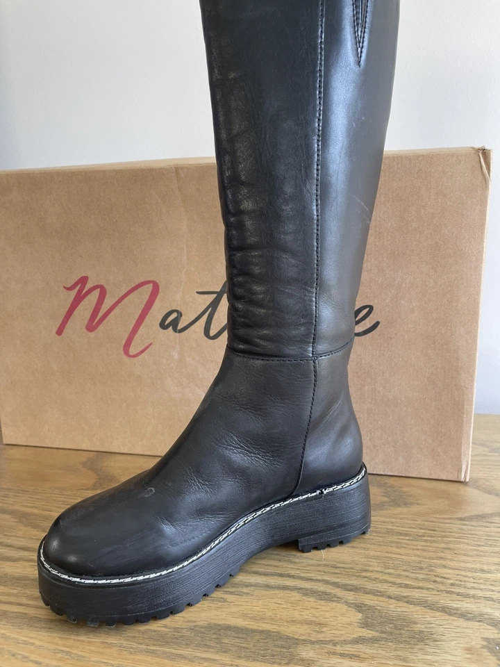 Botas de plataforma de cuero negras Matisse usadas en excelente estado talla 7 de EE. UU. Foto 2 de 4