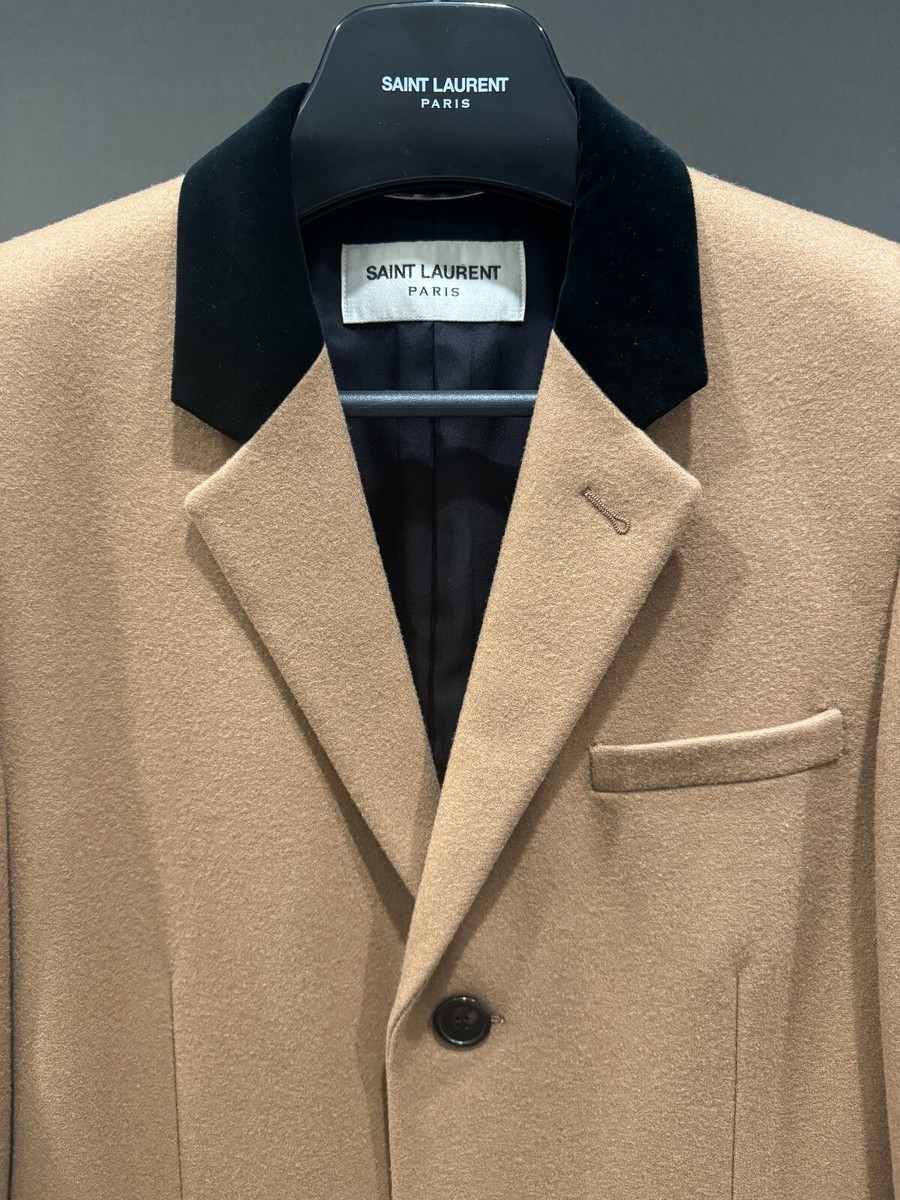 コート Saint Laurent Camel Wool Short Coat Saint Laurent Camel Wool Short Coat – LOZURI®