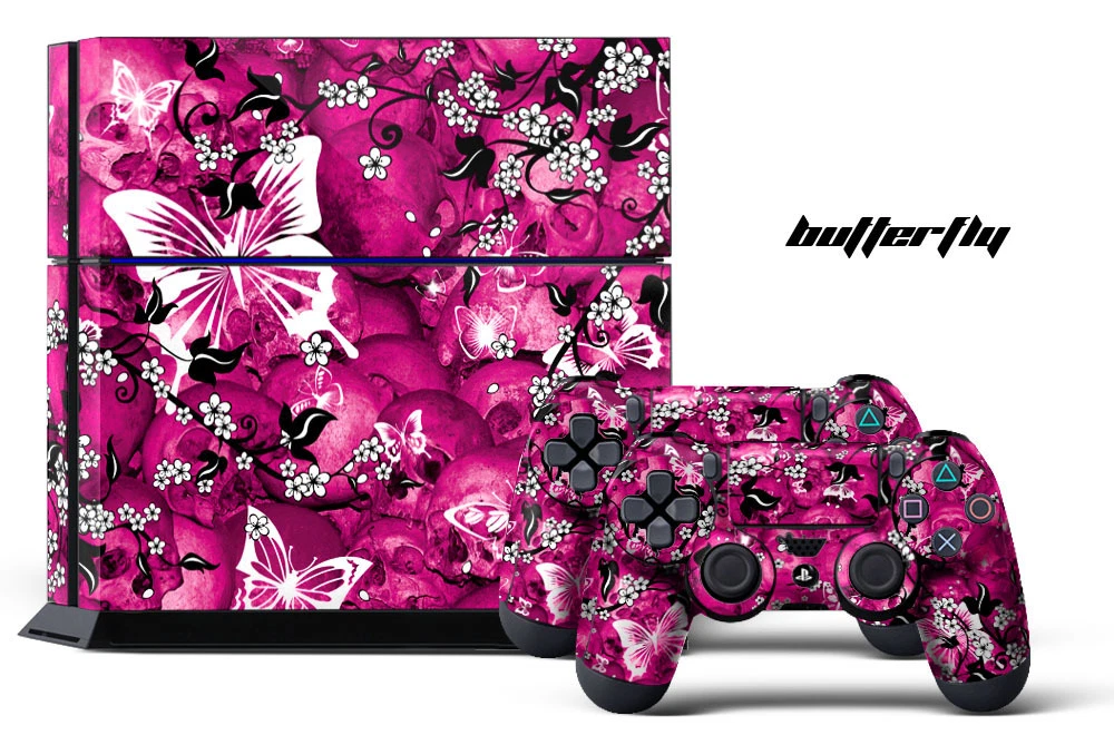 PS4/PS4 SLIM/PS4 PRO Controller Stickers PS4 Remote Controller Skin  Playstation 4 Controller Dualshock 4 Vinyl Decal Lavender Butterfies 