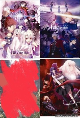 Fate/stay night HF Presage Flower B1 Posters Set + Pamphlet Postcard Promo Cards