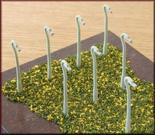 Knightwing A4 Electric Street Lights Swann Neck 1950s (Pk10) Whitemetal N Gauge