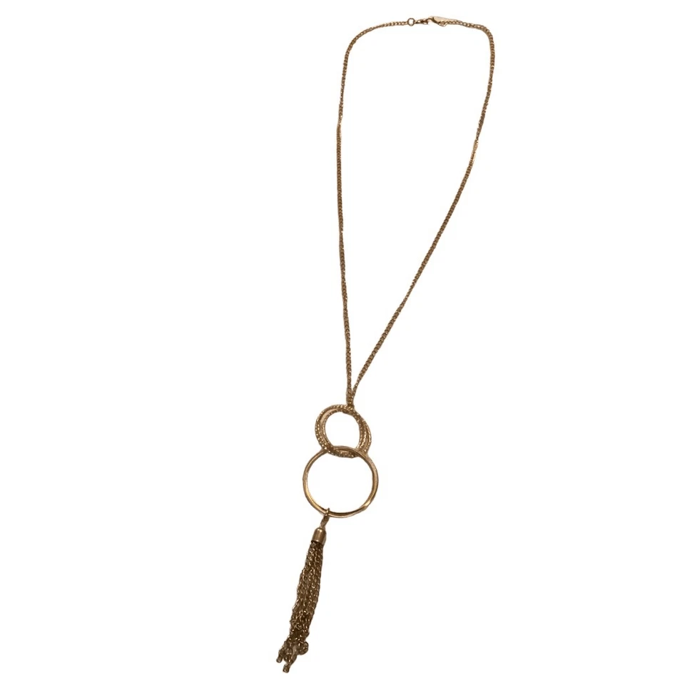 Collar Cadena Colgante Borla Tono Dorado Vintage Aniversario San Valentín y2k Jewe