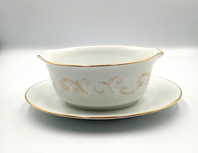 Noritake Duetto 6610 Double Spout Gravy Sauce Server Japan 6.5 in
