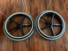 Pair X-core 5 Spoke 24 Wheelchair Mag Wheels 24x1-38 Primo Orion Tires W Pins