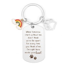 Gifts for Loss-of Dog - Rainbow Bridge Dog Memorial Keychain Sympathy Bereave...