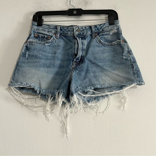GRLFRND Helena Distressed Denim Jean Shorts Slow Burn 27 Festival Summer Casual