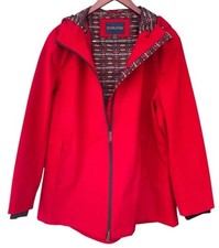 Pendleton Hooded Jacket Women's RED Lined Zip Coat MEDIUM- NWT
